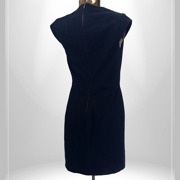 Theory Orinthia Sheath Mini Dress in Nocturne Navy (Size 6) - Picture 3 of 10